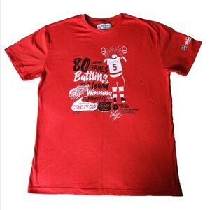 Red Wings Lidstrom T-shirt LG NHL Stanley Cup Molson Canadian Hockey Champions
